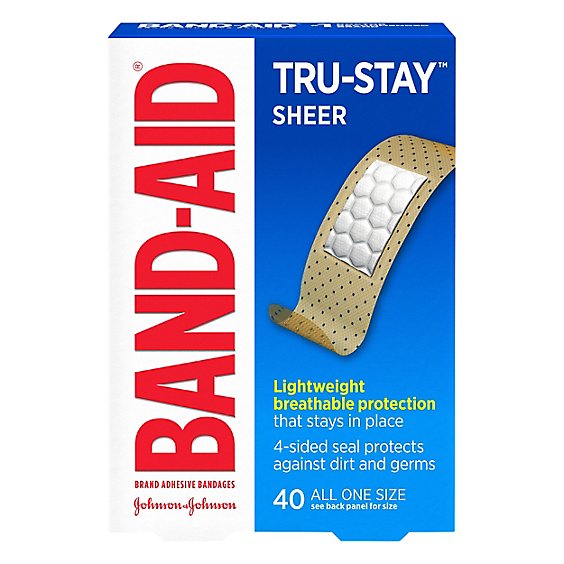 Band-Aid Adhesive Bandages Comfort Flex Sheer One Size - 40 Count