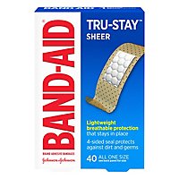 Band-Aid Adhesive Bandages Comfort Flex Sheer One Size - 40 Count - Image 1