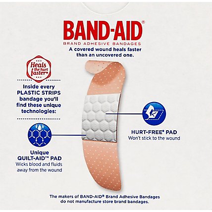 BAND-AID Brand Adhesive Bandages Plastic Strips All One Size - 60 Count - Image 4