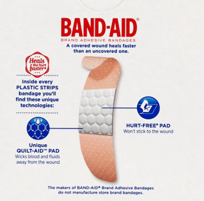 BAND-AID Brand Adhesive Bandages Plastic Strips All One Size - 60 Count - Image 3