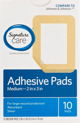 Signature Select/Care Adhesive Pads Medium Absorbent Sheer - 10 Count - Image 2