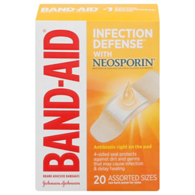 BAND-AID Brand Adhesive Bandages Plus Antibiotic Assorted Sizes - 20 Count - Image 4