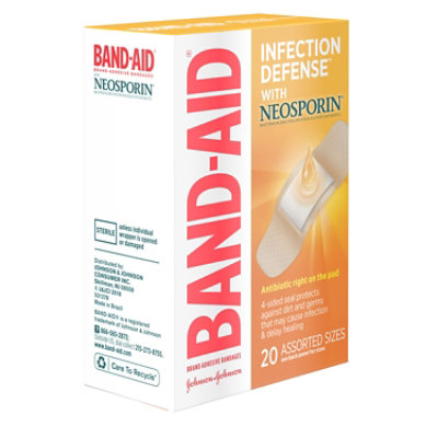 BAND-AID Brand Adhesive Bandages Plus Antibiotic Assorted Sizes - 20 Count - Image 4