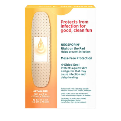 BAND-AID Brand Adhesive Bandages Plus Antibiotic Assorted Sizes - 20 Count - Image 5