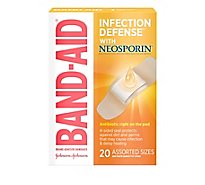 BAND-AID Brand Adhesive Bandages Plus Antibiotic Assorted Sizes - 20 Count