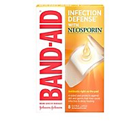 BAND-AID Brand Adhesive Bandages Plus Antibiotic Extra Large - 8 Count