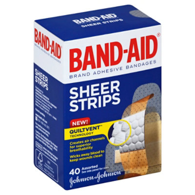 BAND-AID Adhesive Bandages Comfort Flex Sheer Assorted - 40 Count - Safeway