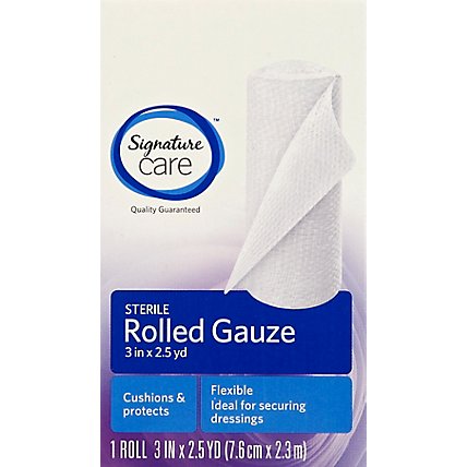 Signature Care Gauze Rolled Sterile Flexible 3in x 2.5yd - Each - Image 2
