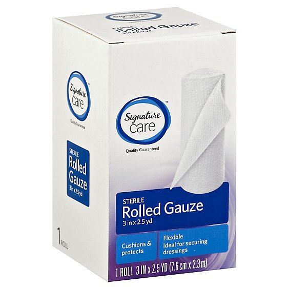 Signature Care Gauze Rolled Sterile Flexible 3in x 2.5yd - Each