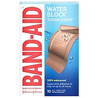 BAND-AID Brand Adhesive Bandages Tough Strips Waterproof Extra Large - 10 Count - Image 1