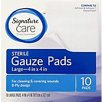 Signature Care Gauze Pads Sterile Large - 10 Count - Image 2