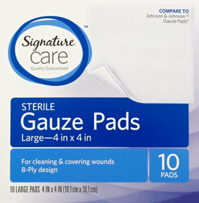 Signature Select/Care Gauze Pads Sterile Large - 10 Count - Image 2