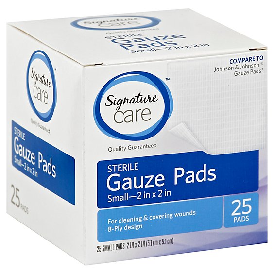 Signature Care Gauze Pads Sterile Small - 25 Count