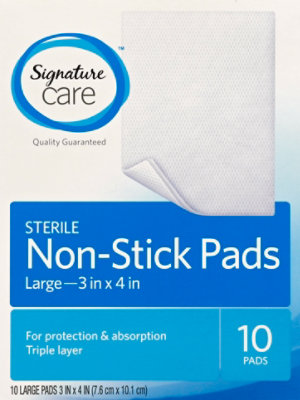 Signature Select/Care Non Stick Pads Sterile Large - 10 Count - Image 2