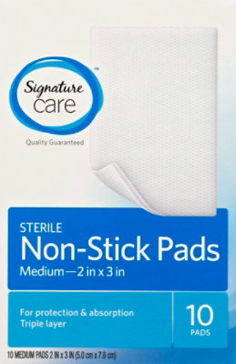 Signature Select/Care Non Stick Pads Sterile Medium - 10 Count - Image 2