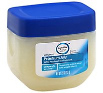Signature Care Petroleum Jelly 100% Pure Skin Protectant - 7.5 Oz