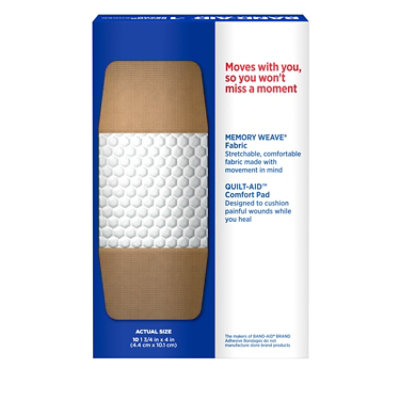 BAND-AID Brand Adhesive Bandages Flexible Fabric Extra Large Memory Weave Fabric - 10 Count - Image 5