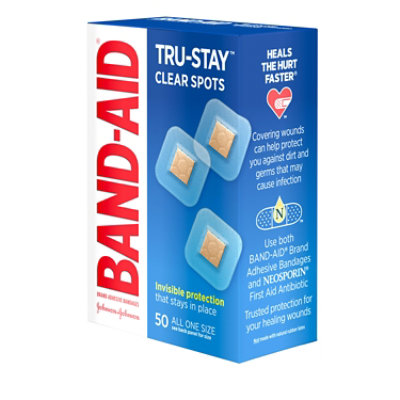BAND-AID Brand Adhesive Bandages Comfort Flex Clear Spots One Size - 50 Count - Image 4
