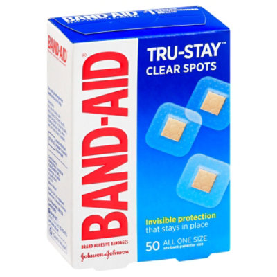 BAND-AID Brand Adhesive Bandages Comfort Flex Clear Spots One Size - 50 Count