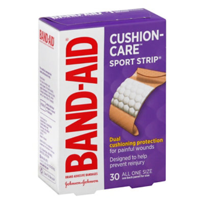 BAND-AID Brand Adhesive Bandages Sport Strip Extra Wide - 30 Count