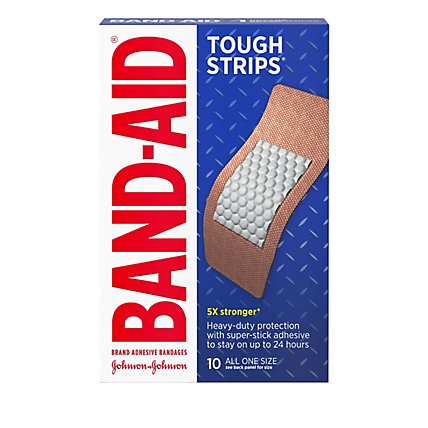 BAND-AID Brand Adhesive Bandages Tough Strips Extra Large - 10 Count - Image 2