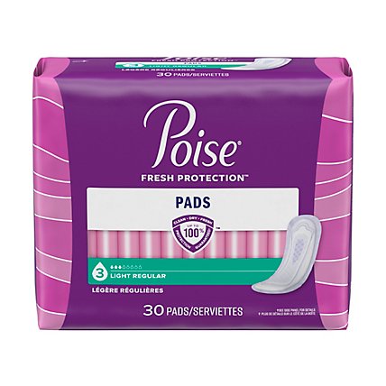 Poise Incontinence Pads Light Absorbency - 30 Count - Image 9