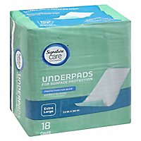 Signature Care Incontinence Underpads Extra Large - 18 Count - Image 1