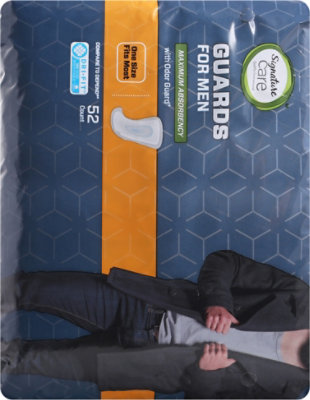 Signature Select/Care Incontinence Male Guards For Men - 52 Count - Image 3