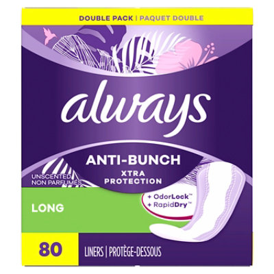 Always Daily Liners Xtra Protection Long Unscented - 80 Count - Image 9