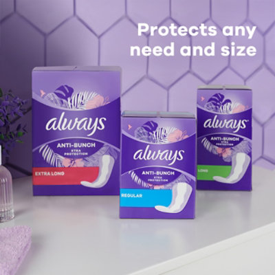 Always Daily Liners Xtra Protection Long Unscented - 80 Count - Image 6