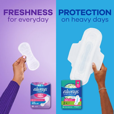 Always Thin No Feel Protection Regular Absorbency Unscented Daily Liners - 120 Count - Image 7