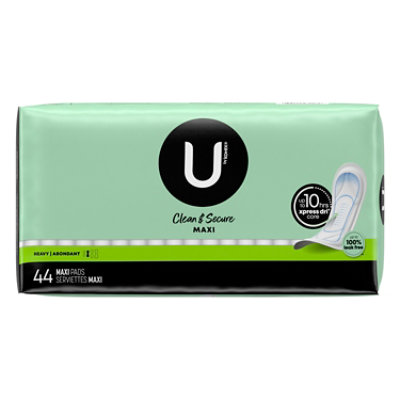 U by Kotex Security Heavy Absorbency Unscented Maxi Feminine Pads - 44 Count - Image 8