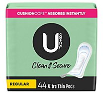 U by Kotex Security Pads Ultra Thin Regular - 44 Count