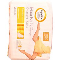 Signature Care Overnight Absorbency With Flexi Wings Maxi Pads - 28 Count - Image 5