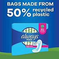 Always Maxi Super Absorbency Size 2 Long Unscented Pads with Wings - 32 Count - Image 5
