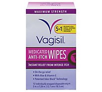 Vagisil Anti Itch Medicated Wipes Maximum Strength - 12 Count