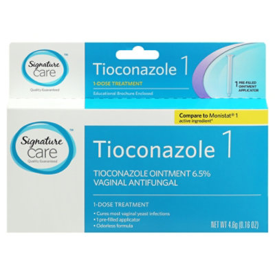 Signature Select/Care Ointment Vaginal Antifungal Tioconazole 1 Dose Treatment - 0.16 Oz - Image 4