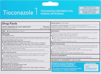 Signature Select/Care Ointment Vaginal Antifungal Tioconazole 1 Dose Treatment - 0.16 Oz - Image 6