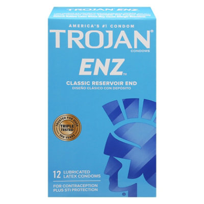 Trojan Enz Premium Smooth Lubricated Condoms - 12 Count - Image 3