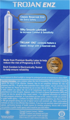 Trojan Enz Premium Smooth Lubricated Condoms - 12 Count - Image 4