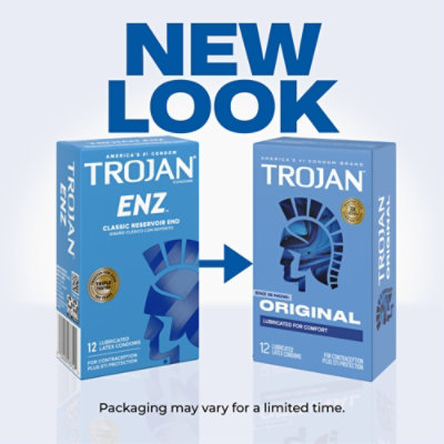Trojan Condoms Enz Lubricated - 12 Count - Image 2
