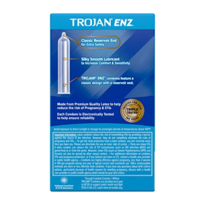 Trojan Condoms Enz Lubricated - 12 Count - Image 5