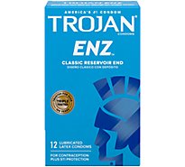 Trojan Condoms Enz Lubricated - 12 Count