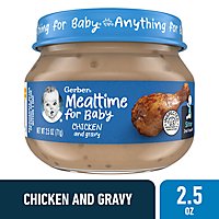 Gerber 2nd Foods Mealtime for Baby Chicken & Gravy Baby Food Jar - 2.5 Oz - Image 1