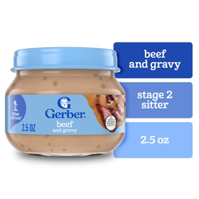 Gerber 2nd Foods Beef And Gravy Mealtime For Baby In Jar - 2.5 Oz