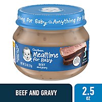 Gerber 2nd Foods Beef and Gravy Mealtime Jar for Baby - 2.5 Oz - Image 1