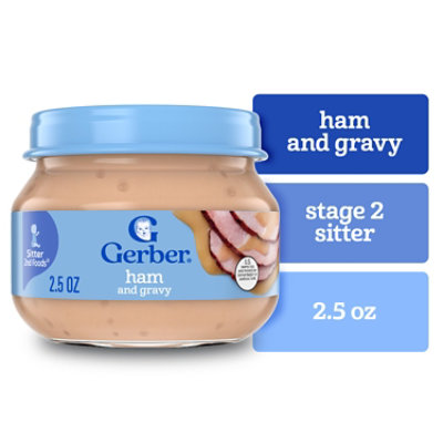 Gerber 2nd Foods Baby Food Sitter Ham and Gravy - 2.5 Oz