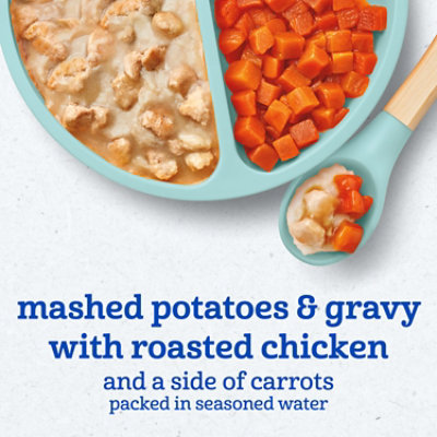 Gerber Lil Entrees Mashed Potatoes and Gravy with Roasted Chicken with Carrots Tray - 6.6 Oz - Image 3