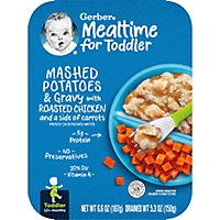 Gerber Lil Entrees Mashed Potatoes and Gravy with Roasted Chicken with Carrots Tray - 6.6 Oz - Image 1
