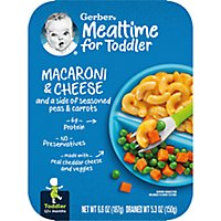 Gerber Lil Entrees Macaroni and Cheese with Seasoned Peas and Carrots Toddler Food Tray - 6.6 Oz - Image 1
